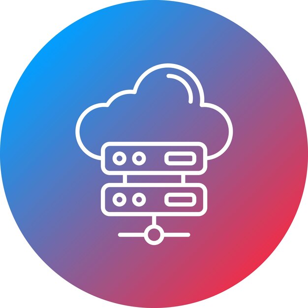 L'image vectorielle de l'icône du cloud computing peut être utilisée pour l'analyse des données