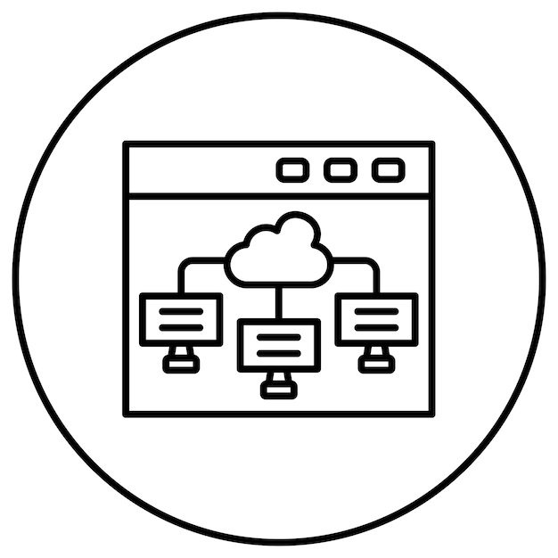 L'image vectorielle de l'icône du cloud computing peut être utilisée pour le SEO et le SEM