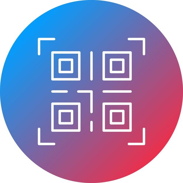Image vectorielle de l'icône du code QR peut être utilisée pour le marché de rue