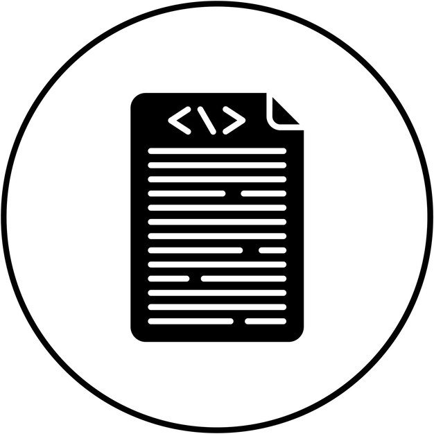 L'image vectorielle de l'icône du code source peut être utilisée pour No Code