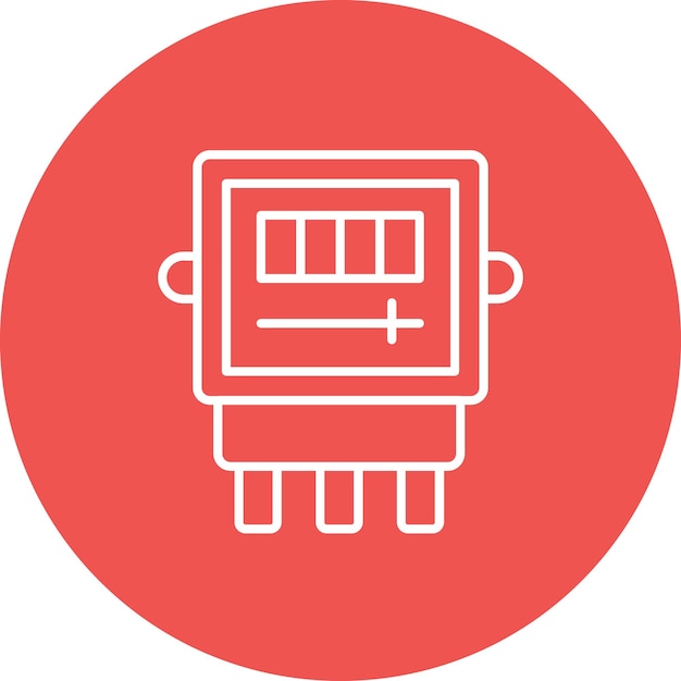 Vecteur l'image vectorielle de l'icône du compteur électrique peut être utilisée pour les outils électriciens