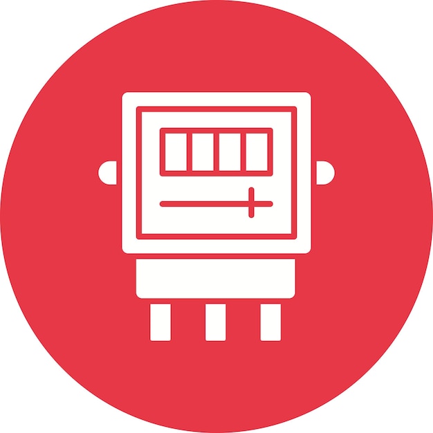 Vecteur l'image vectorielle de l'icône du compteur électrique peut être utilisée pour les outils électriciens