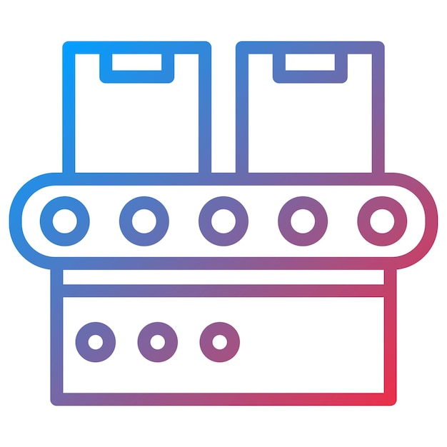L'image Vectorielle De L'icône Du Convoyeur Peut être Utilisée Pour L'industrie