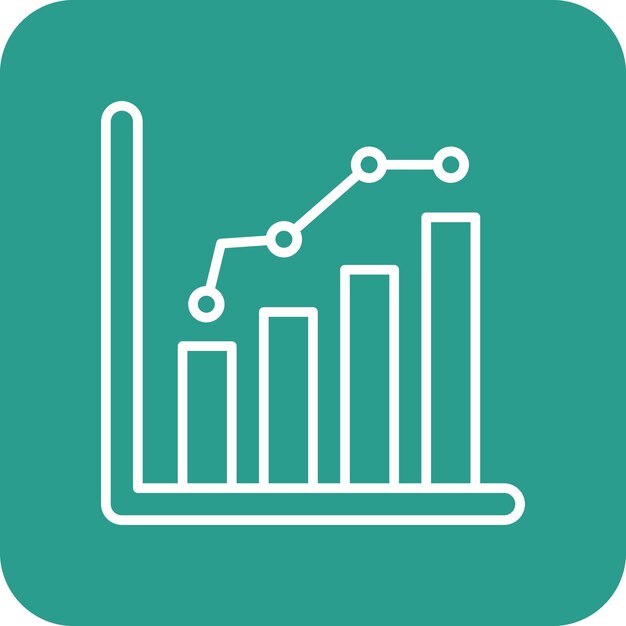 L'image vectorielle de l'icône du diagramme de croissance peut être utilisée pour la recherche et la science