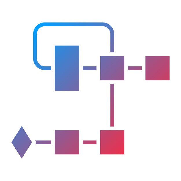 Vecteur l'image vectorielle de l'icône du diagramme de flux peut être utilisée pour les infographies