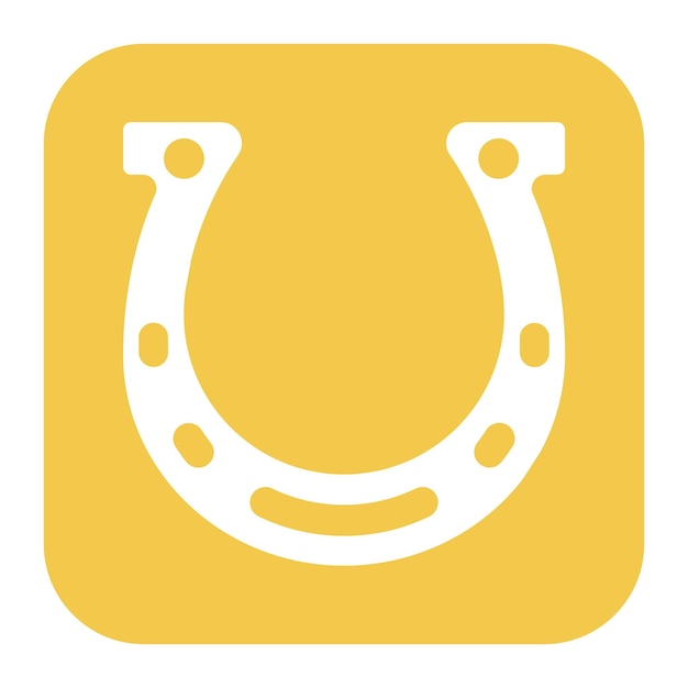 Vecteur l'image vectorielle de l'icône du fer à cheval peut être utilisée pour casino