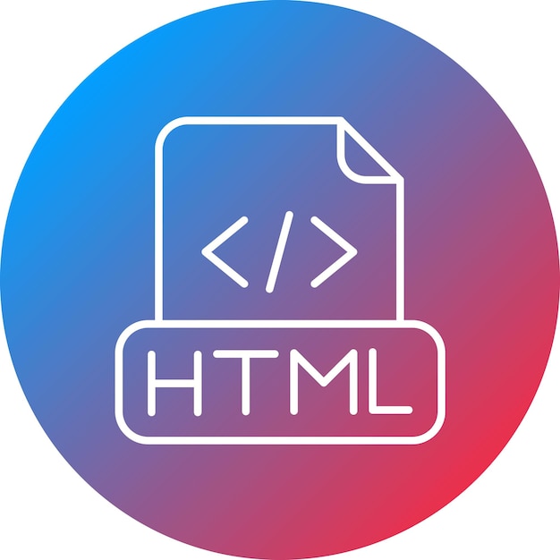 Vecteur l'image vectorielle de l'icône du fichier html peut être utilisée pour la programmation informatique