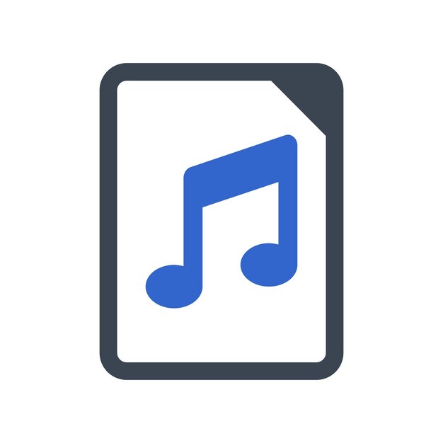 Image vectorielle de l'icône du fichier de musique