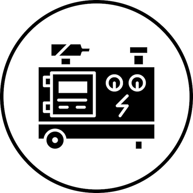 Vecteur l'image vectorielle de l'icône du générateur peut être utilisée pour les circuits électriques