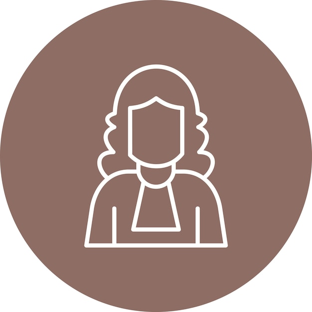 L'image vectorielle de l'icône du juge peut être utilisée pour Crime and Law