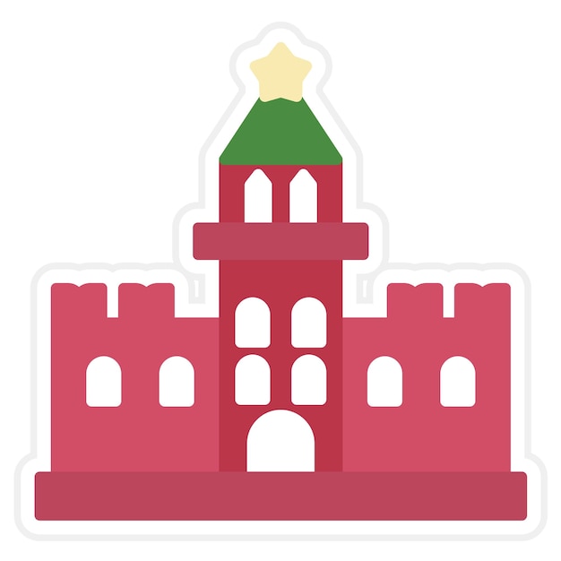 Vecteur image vectorielle de l'icône du kremlin peut être utilisée pour les points de repère