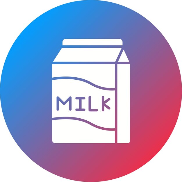 L'image vectorielle de l'icône du lait peut être utilisée pour la boulangerie