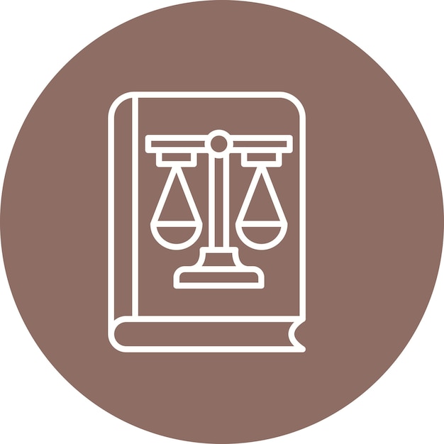 Vecteur l'image vectorielle de l'icône du livre de loi peut être utilisée pour crime and law