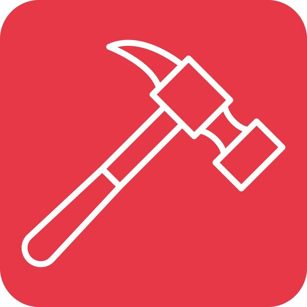 L'image vectorielle de l'icône du marteau peut être utilisée pour les outils de construction