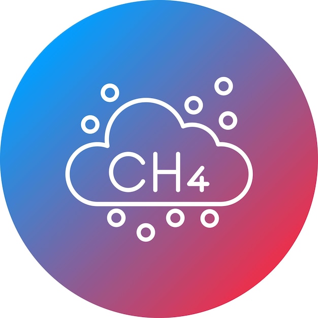 Vecteur l'image vectorielle de l'icône du méthane peut être utilisée pour l'énergie nucléaire