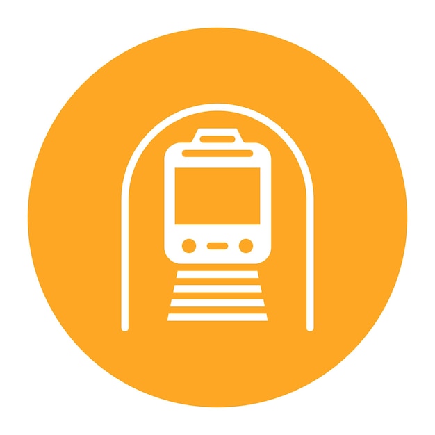 L'image vectorielle de l'icône du métro peut être utilisée pour les chemins de fer