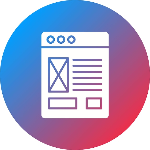 Image vectorielle de l'icône du modèle de site Web Peut être utilisée pour No Code