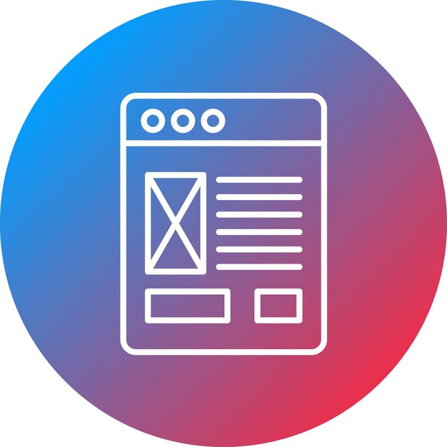 Image vectorielle de l'icône du modèle de site Web Peut être utilisée pour No Code