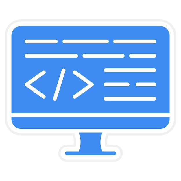 L'image vectorielle de l'icône du moniteur peut être utilisée pour la programmation informatique