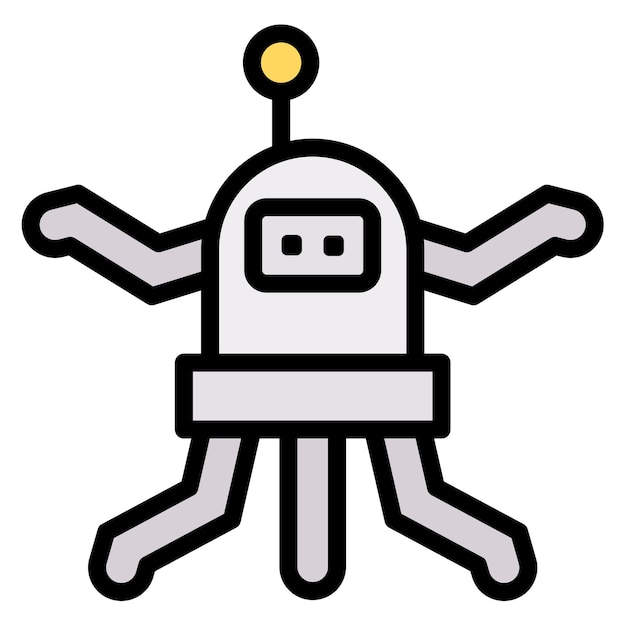 L'image vectorielle de l'icône du nanorobot peut être utilisée pour la robotique