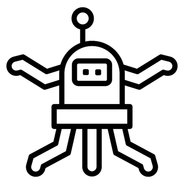 L'image vectorielle de l'icône du nanorobot peut être utilisée pour la robotique