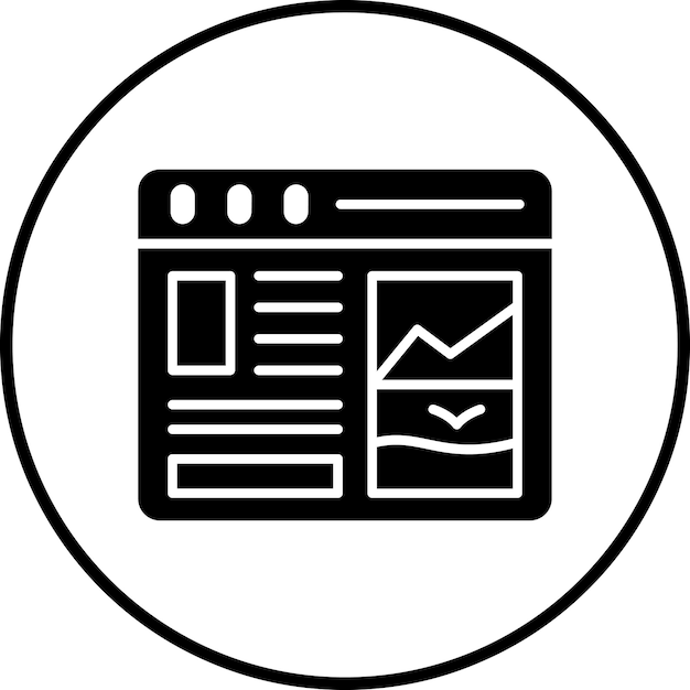 L'image vectorielle de l'icône du navigateur Web peut être utilisée pour l'hébergement Web