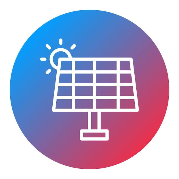 L'image vectorielle de l'icône du panneau solaire peut être utilisée pour la fabrication