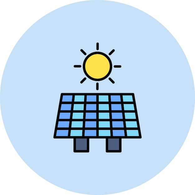 L'image vectorielle de l'icône du panneau solaire peut être utilisée pour les produits écologiques