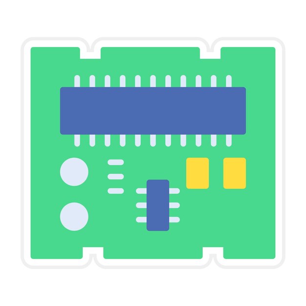 Vecteur l'image vectorielle de l'icône du pcb peut être utilisée pour les outils électriciens