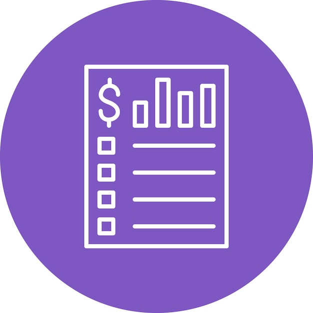 Vecteur l'image vectorielle de l'icône du rapport sur le marché boursier peut être utilisée pour les affaires