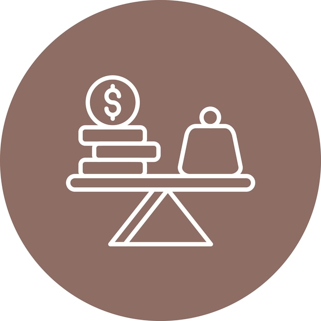 Vecteur l'image vectorielle de l'icône du ratio de couverture du service de la dette peut être utilisée pour la finance