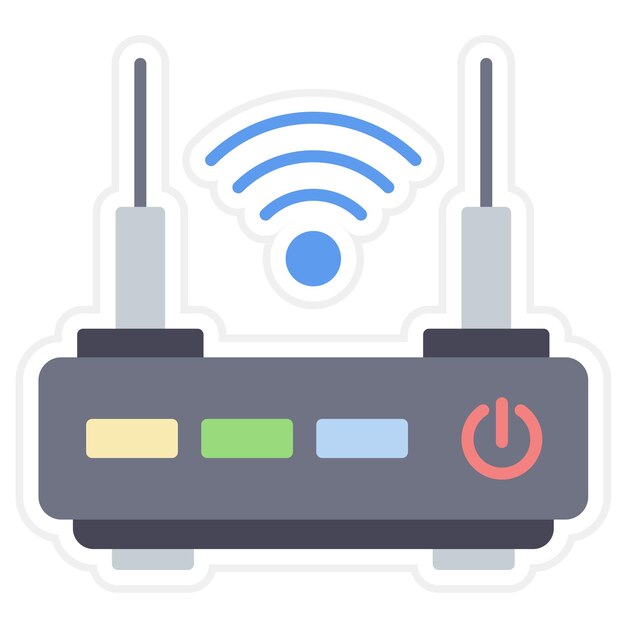 L'image Vectorielle De L'icône Du Routeur Wi-fi Peut être Utilisée Pour La Technologie