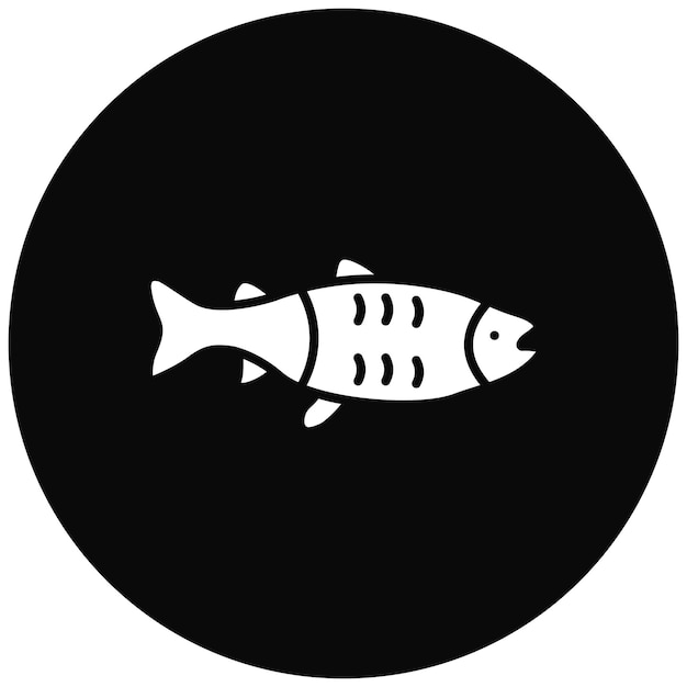 L'image vectorielle de l'icône du saumon peut être utilisée pour le restaurant