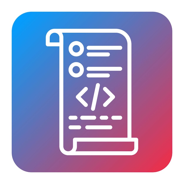 L'image vectorielle de l'icône du script de test peut être utilisée pour les tests logiciels