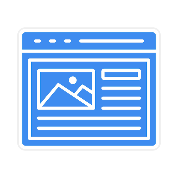 Image vectorielle de l'icône du site Web peut être utilisée pour le service de marketing Internet