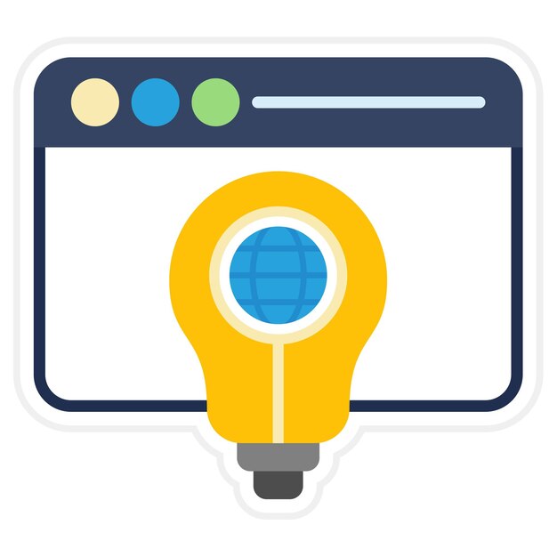 L'image vectorielle de l'icône du site Web des solutions peut être utilisée pour le marketing d'influence