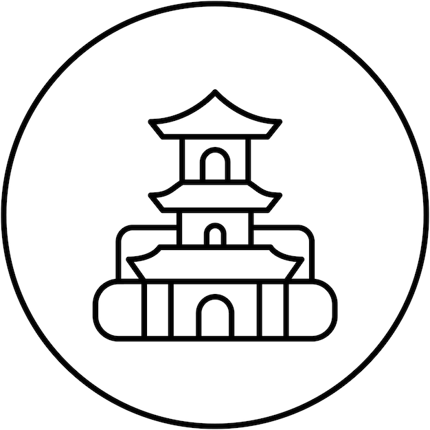Vecteur l'image vectorielle de l'icône du stupa peut être utilisée pour la civilisation ancienne