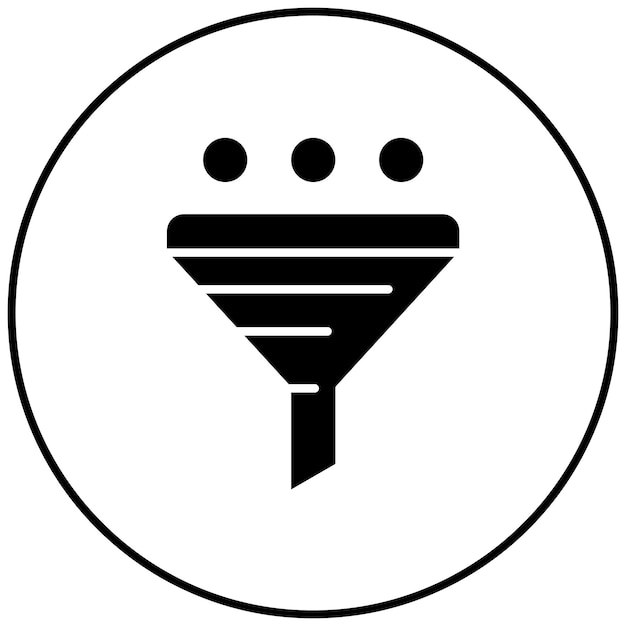 L'image vectorielle de l'icône du système de filtrage des données peut être utilisée pour la gestion de projet