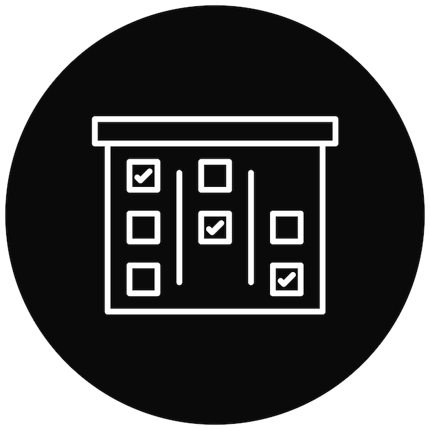 L'image vectorielle de l'icône du tableau agile peut être utilisée pour la gestion de projet