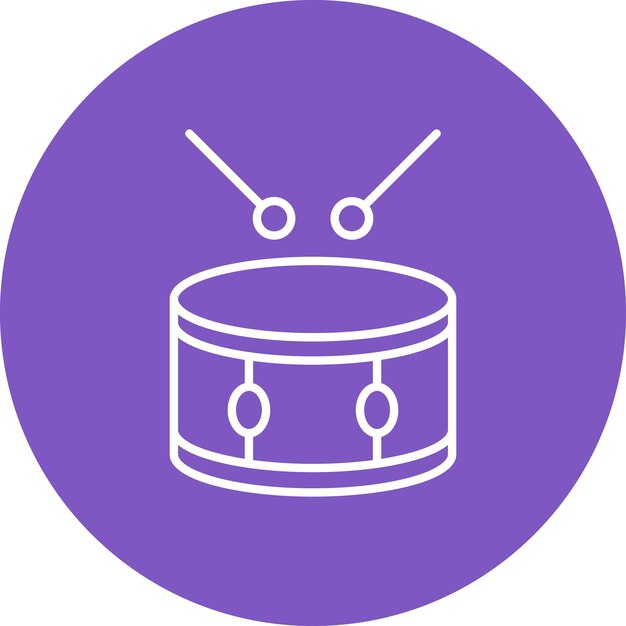 Vecteur image vectorielle de l'icône du tambour peut être utilisée pour la maternelle