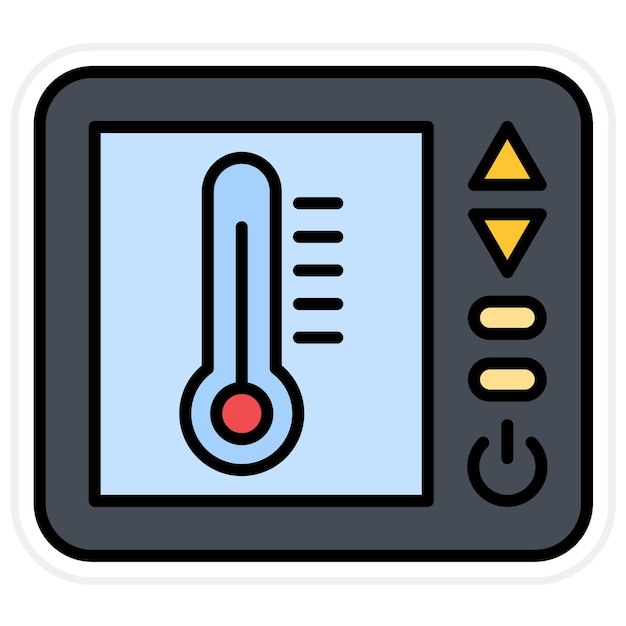 L'image Vectorielle De L'icône Du Thermostat Peut être Utilisée Pour La Maison Intelligente