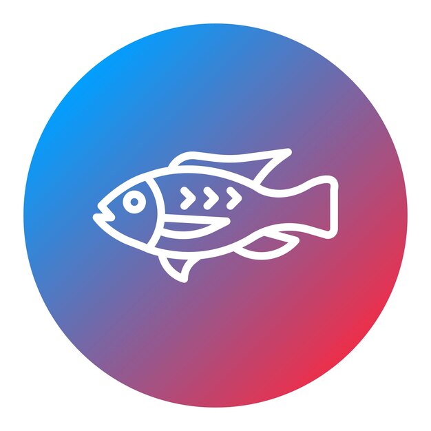 Vecteur l'image vectorielle de l'icône du tilapia peut être utilisée pour le poisson et les fruits de mer