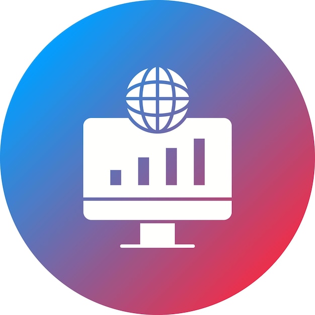 L'image Vectorielle De L'icône Du Trafic Mondial Peut être Utilisée Pour L'hébergement Web