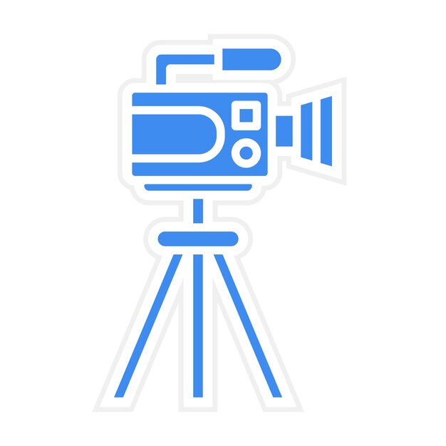 L'image vectorielle de l'icône du trépied de la caméra peut être utilisée pour la production vidéo