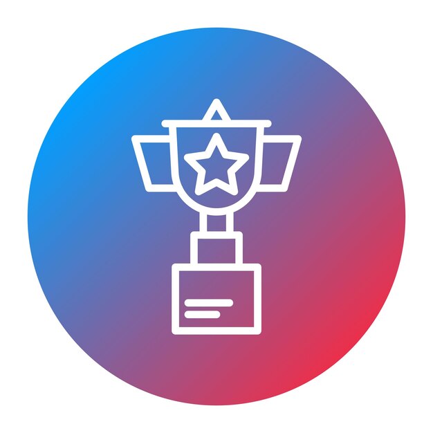 Image vectorielle de l'icône du trophée Peut être utilisée pour les réunions d'affaires