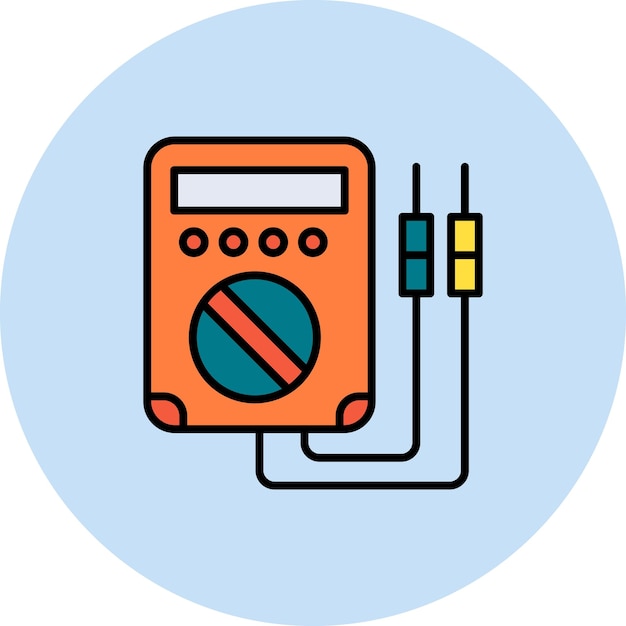 L'image vectorielle de l'icône du voltmètre peut être utilisée pour la réparation de voitures