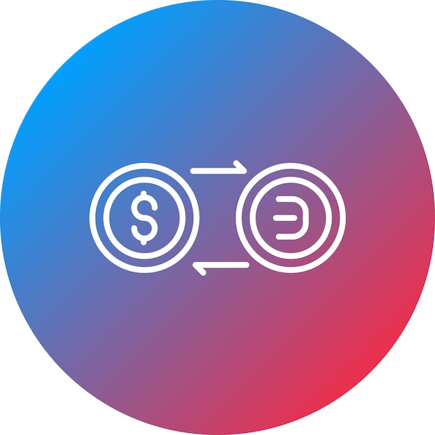 L'image vectorielle de l'icône d'échange de devises peut être utilisée pour Digital Nomad