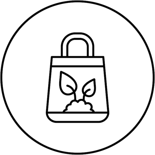 L'image Vectorielle De L'icône D'eco Tote Bag Peut être Utilisée Pour Les Produits écologiques