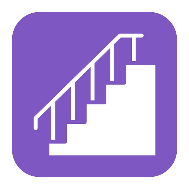 L'image Vectorielle De L'icône De L'escalier Peut être Utilisée Pour Le Chemin De Fer