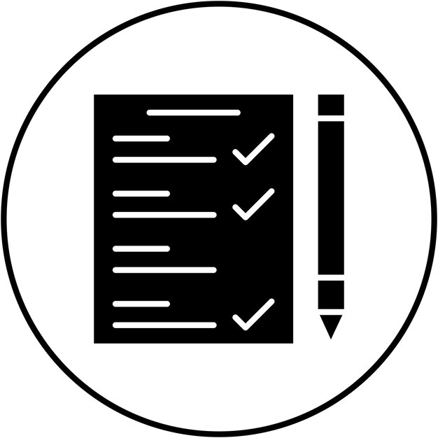 L'image vectorielle de l'icône de l'examen scolaire peut être utilisée pour Back to School